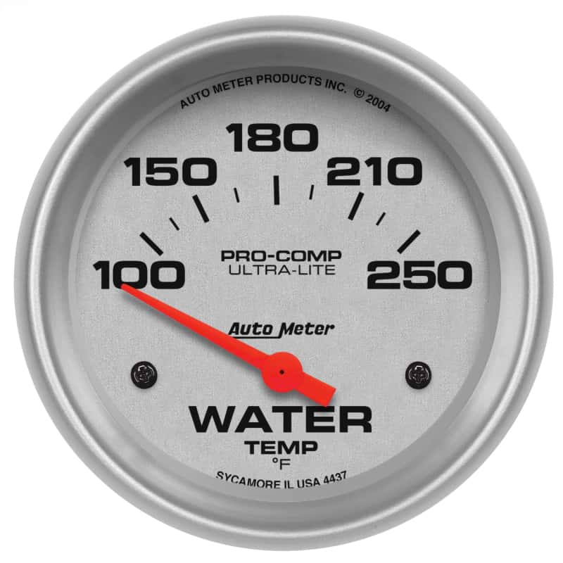 AutoMeter — Autometer Ultra-Lite 66.7mm Short Sweep Electronic 100-250 Degree Water Temperature Gauge
2-5/8" WATER TEMP, 1 - view 3