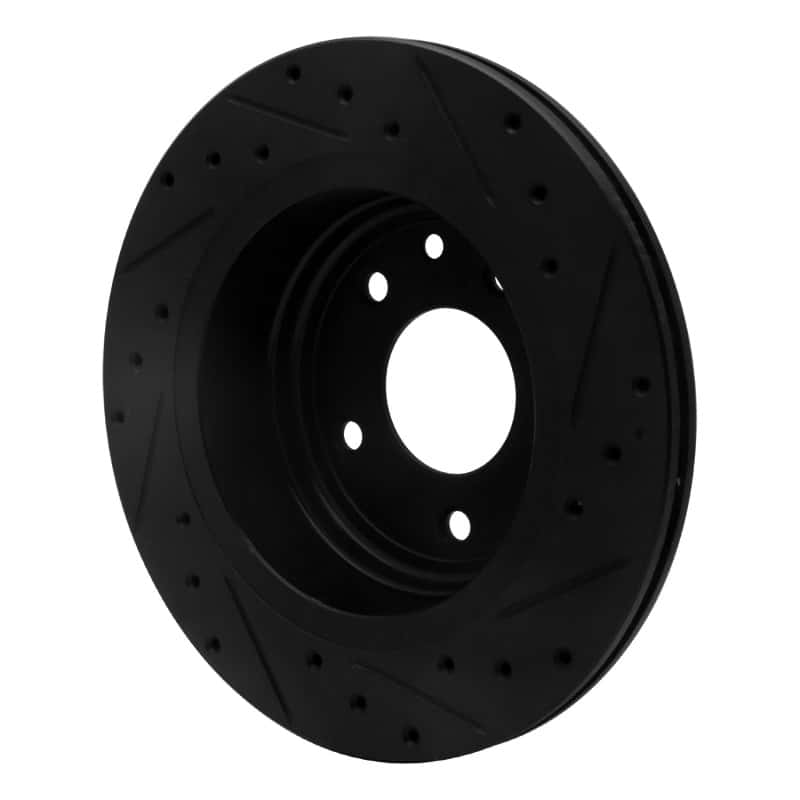 R1 Concepts — R1 95-06 Jaguar XJ8 Rear Left Drilled & Slotted Black Brake Rotor
R1 Brake Rotor Drill - view 4