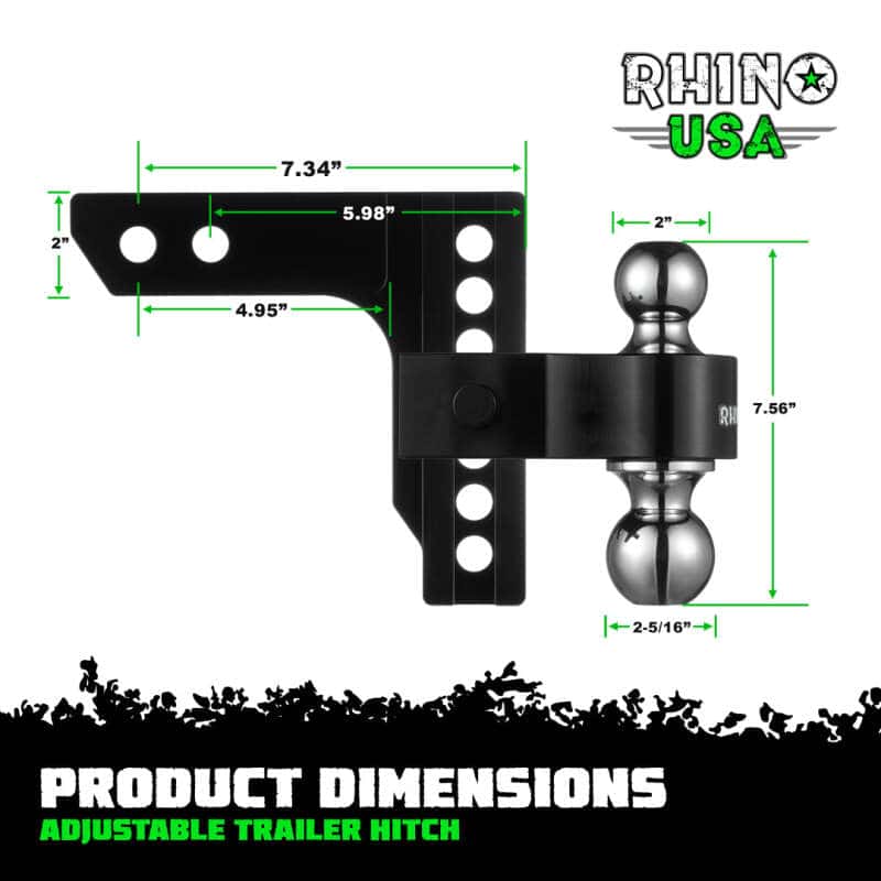 Rhino USA — Rhino USA 6In Heavy Duty Drop Hitch - 2In (Black)
Ball Mount - view 3