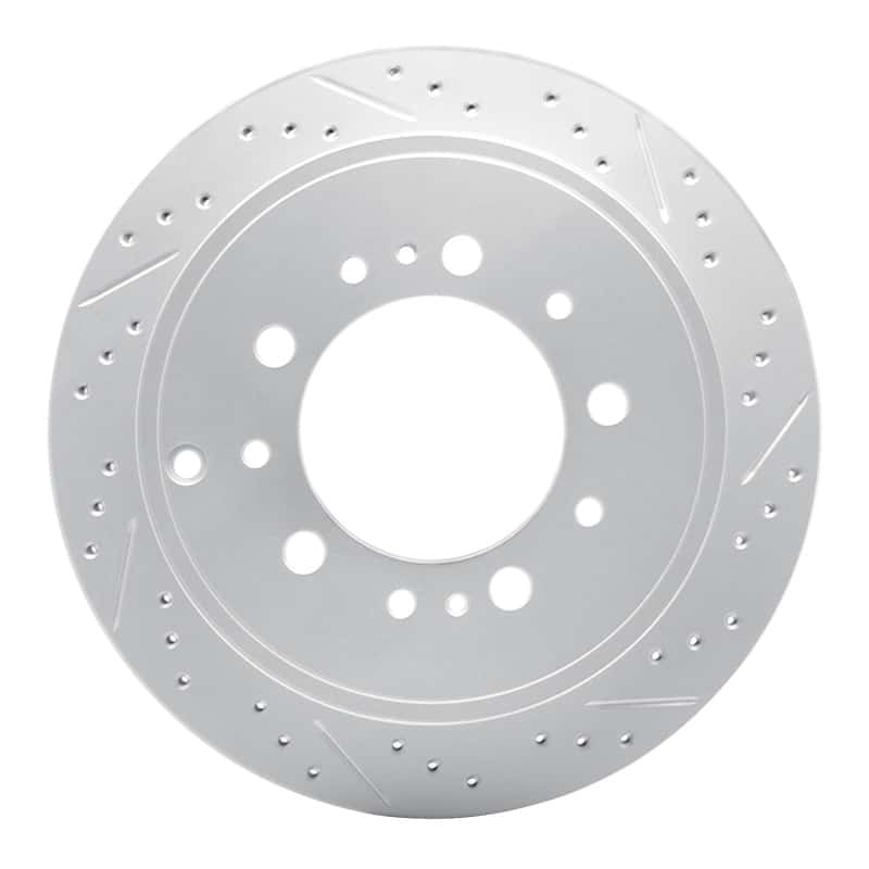 R1 Concepts — R1 07-22 Lexus Lx570 Rear Right Drilled & Slotted Geo-Carbon Rotor - view 1