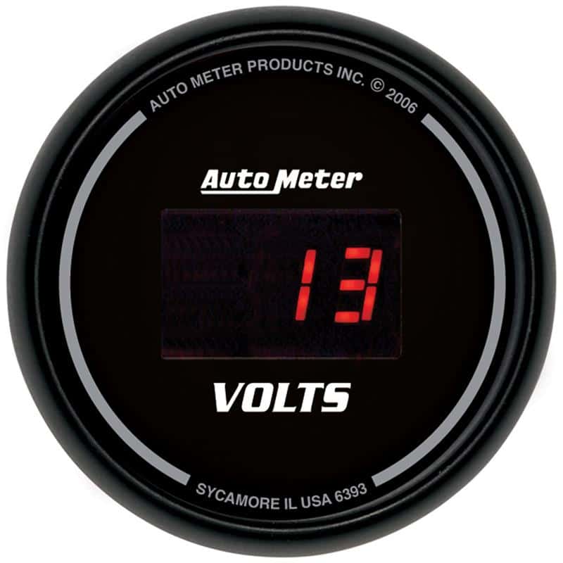 AutoMeter — Autometer Black 52.4mm 8-18 Volts Digital Voltmeter Gauge
2-1/16" VOLTMETER, 8 - view 2