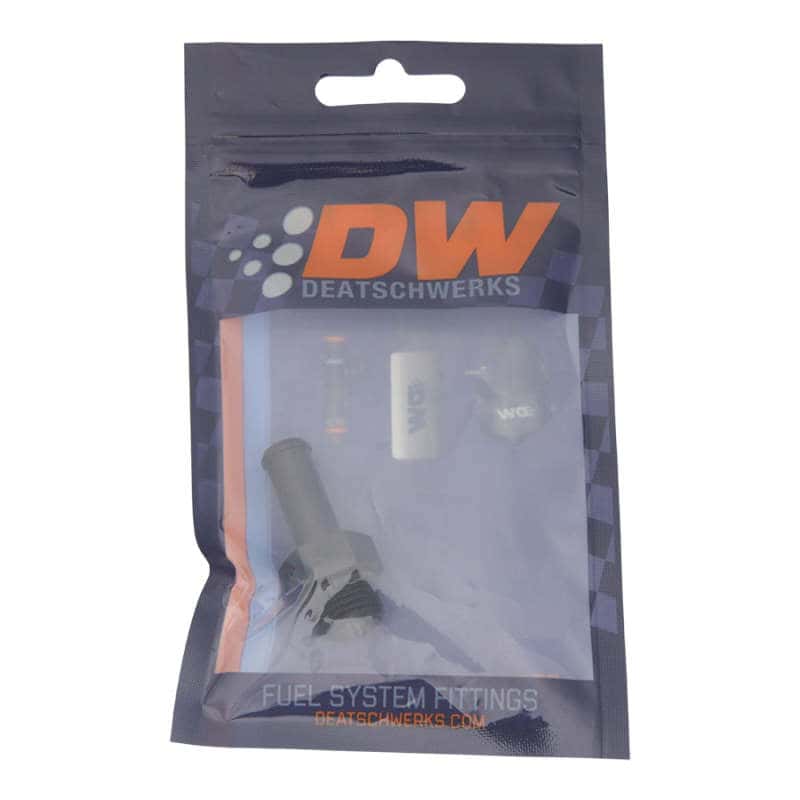 DeatschWerks — DeatschWerks 6AN ORB Male to 3/8in Male Barb Fitting (Incl O-Ring) - Anodized Matte Black
Lines & Fittings - view 2