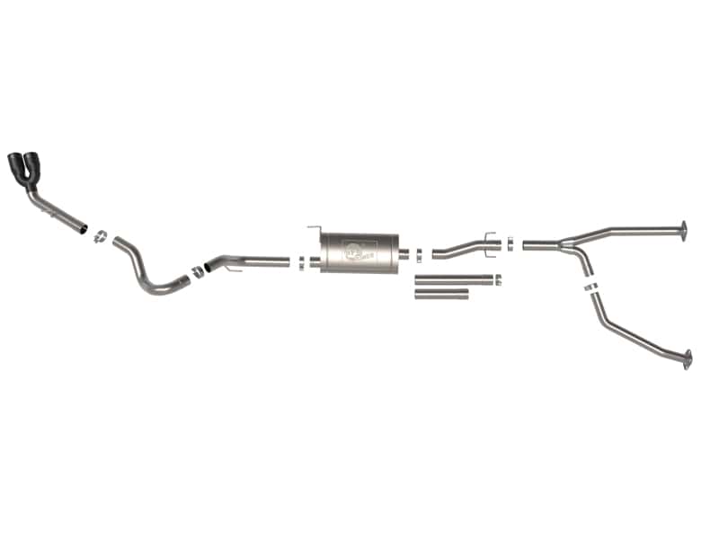 aFe — aFe 2022 Toyota Tundra V6-3.5L (tt) Vulcan Series 2.5in to 3in 304 SS Cat-Back Exhaust w/ Black Tip
Cat-Back Exhaust - view 2