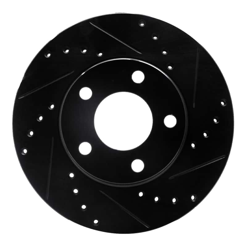 R1 Concepts — R1 94-04 Ford Mustang Front Right Drilled & Slotted Black Brake Rotor
R1 Brake Rotor Drill - view 1