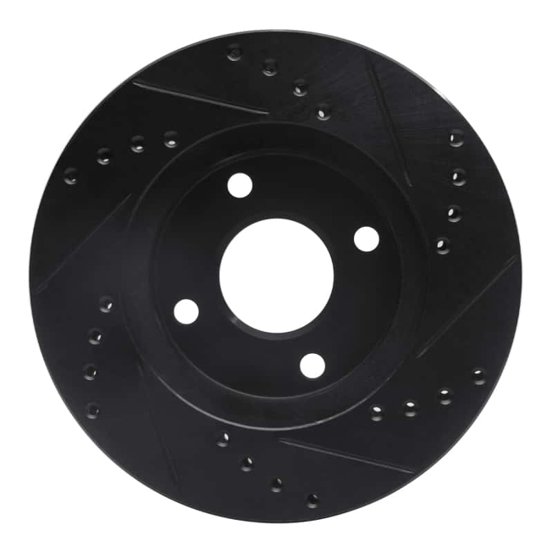 R1 Concepts — R1 1995-2004 Ford CONTOUR Front Left Drilled & Slotted Black Brake Rotor
R1 Brake Rotor Drill - view 5