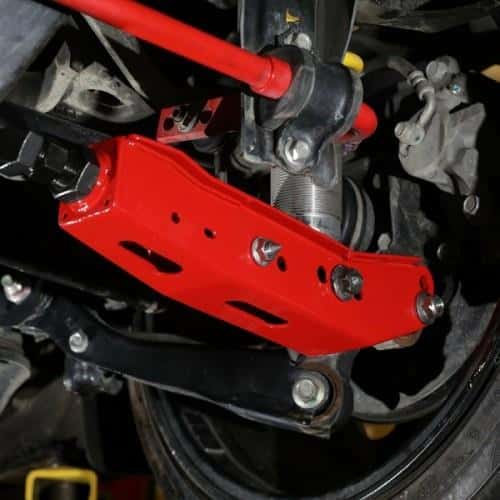 BLOX Racing — BLOX Racing Rear Lower Control Arms - Red (2013+ Subaru BRZ/Toyota 86 / 2008-2023 Subaru WRX/STI)
BLOX Racing Rear Lower Control Arms - Red (2013+ Subaru BRZ/Toyota 86 / 2008+ Subaru WRX/STI) - view 3