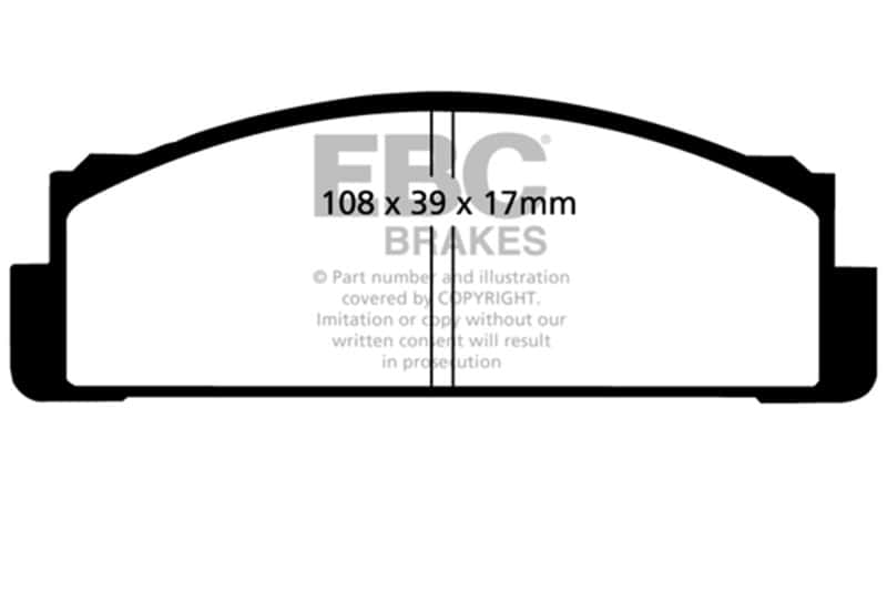 EBC — EBC 68-83 Fiat 124 1.6 Greenstuff Front Brake Pads
Disc Brake Pad - view 1
