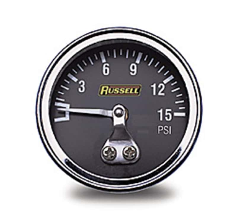 Russell — Russell Performance 15 psi fuel pressure gauge (Non liquid-filled) - view 1