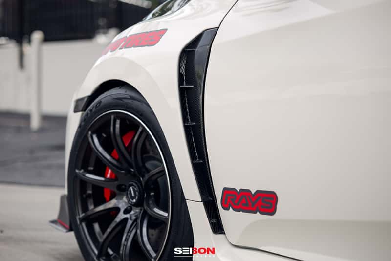 Seibon — Seibon 17-18 Honda Civic Type-R Carbon Fiber Fender Ducts (Pair) - view 10