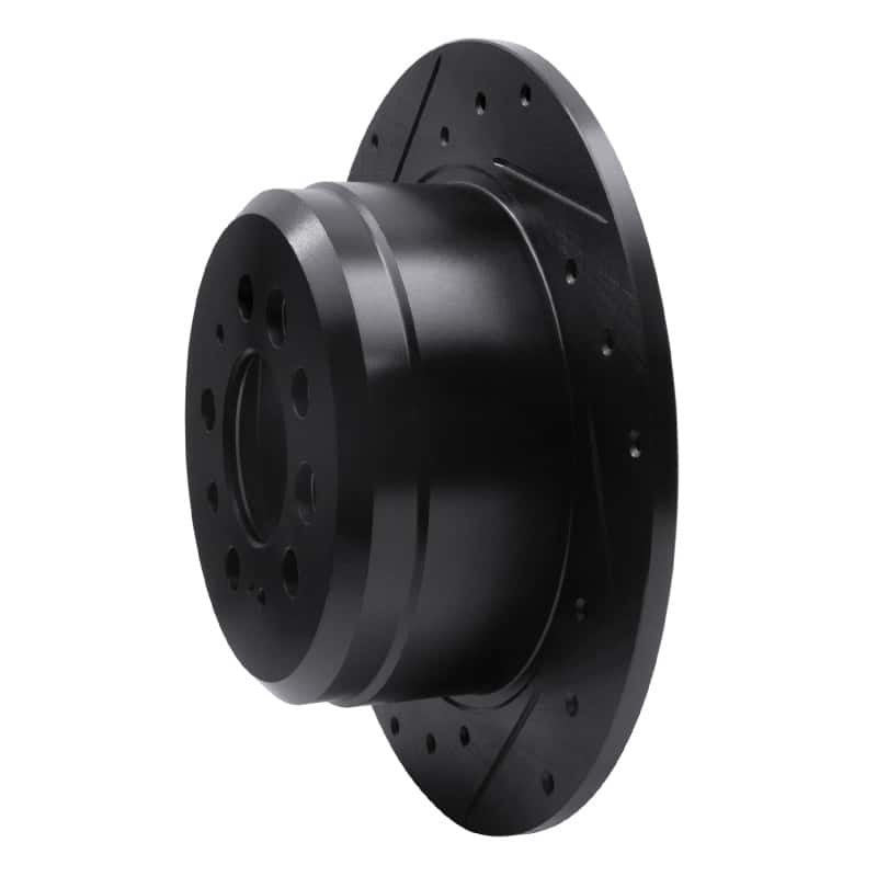 R1 Concepts — R1 67-74 Volvo 142 Rear Left Drilled & Slotted Black Brake Rotor
R1 Brake Rotor Drill - view 2