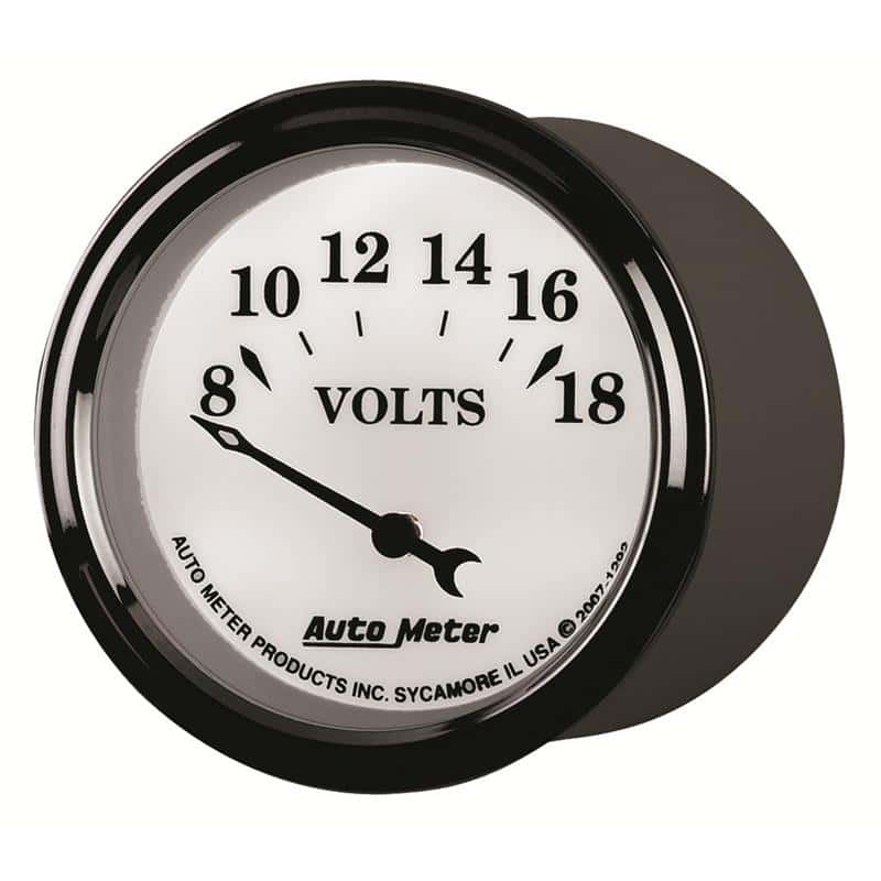 AutoMeter — AutoMeter Gauge Voltmeter 2-1/16in. 18V Elec Old Tyme White II
2-1/16" VOLTMETER, 8 - view 4