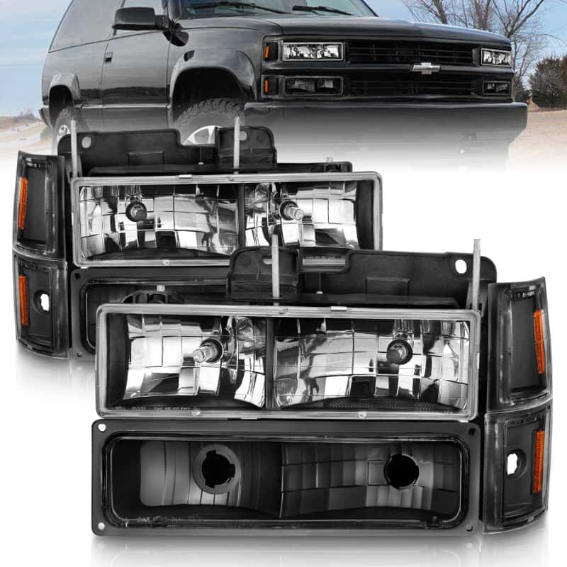 ANZO — ANZO 88-98 Chevrolet C1500 Crystal Headlights Black
Head Light Set
HdLtSet - view 1