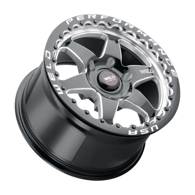 Weld — Weld S904 15x12 Ventura Beadlock 5x114.3 ET28 BS7.6 Gloss BLK MIL DIA 78.1 - view 4
