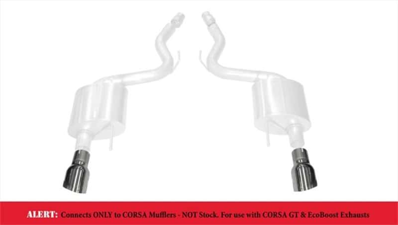 CORSA Performance — Corsa 2015-2025 Ford Mustang GT 3.0in Inlet / 4.5in Outlet Polished Tip Kit (For Corsa Exhaust Only)
Exhaust - view 6