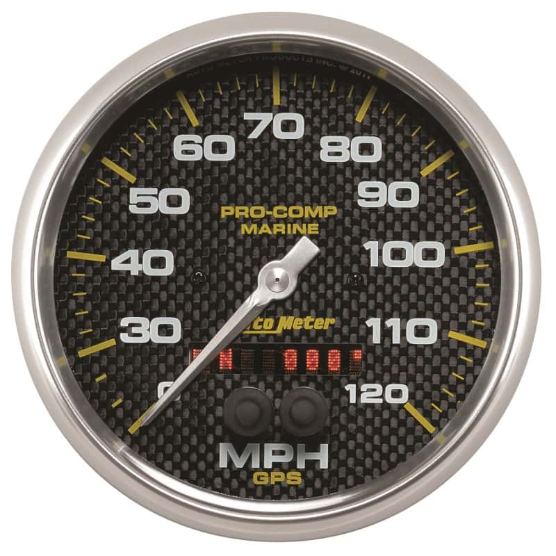 AutoMeter — Autometer Marine Carbon Fiber 5in 120mph GPS Speedometer
5" SPD GPS 120 MCF - view 4