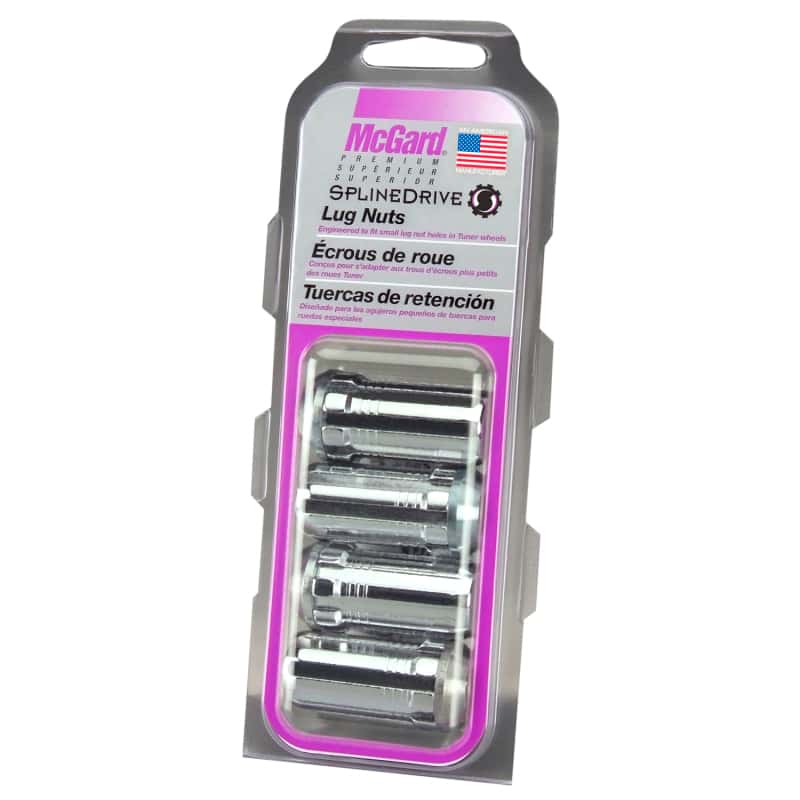 McGard — McGard SplineDrive Lug Nut (Cone Seat) M14X1.5 / 1.935in. Length (4-Pack) - Chrome (Req. Tool) - view 5