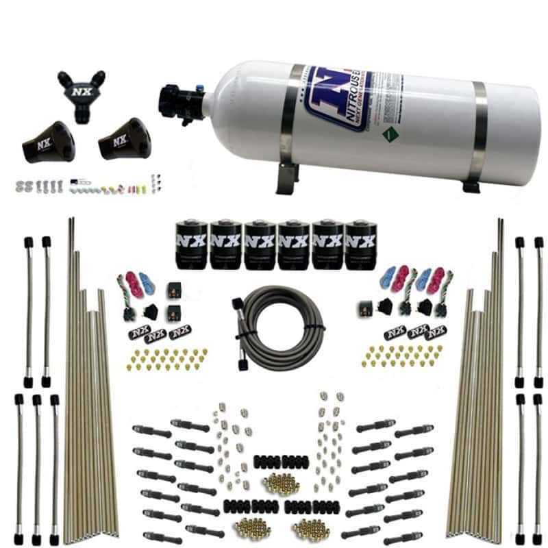 Nitrous Express — Nitrous Express 8 Cyl Dry Direct Port Three Stage 6 Solenoids Nitrous Kit (200-600HP) w/15lb Bottle
Injection System Kit
N2OSys - view 2
