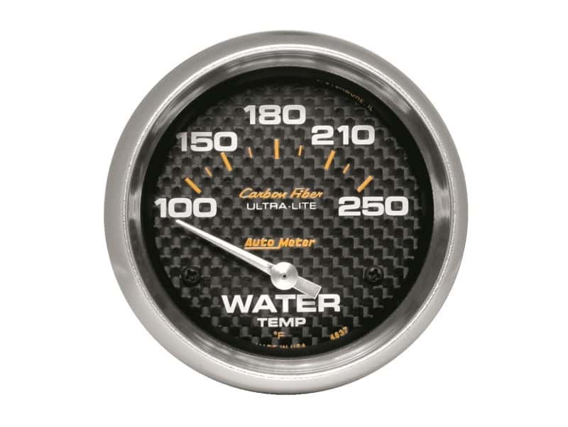 AutoMeter — AutoMeter Gauge Water Temp 2-5/8in (66.7mm) 100-250F Electric Carbon Fiber
GA 2.6" WTMP ELEC CF - view 1