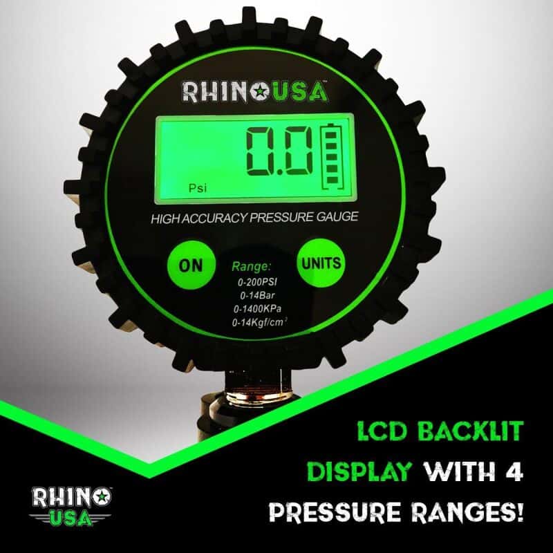 Rhino USA — Rhino USA 200 Psi Digital Tire Inflator Gauge
Tire Guage - view 2