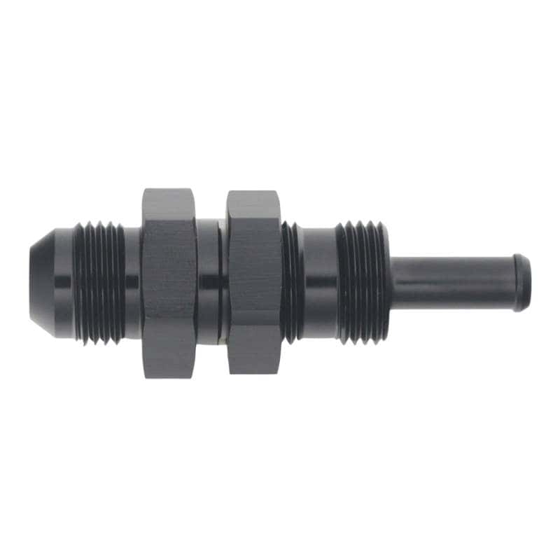 DeatschWerks — DeatschWerks 8AN Male Flare to Straight 5/16in Single Hose Barb - Anodized Matte Black
Lines & Fittings - view 1