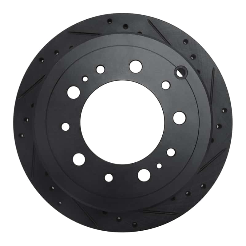 R1 Concepts — R1 98-07 Lexus LX470 Rear Right Drilled & Slotted Black Brake Rotor
R1 Brake Rotor Drill - view 1