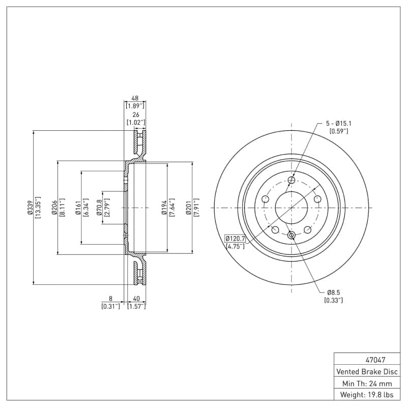 DFC — DFC 14-19 Chevrolet Corvette Rear GeoSPEC Coated Rotor
DFC Brake Rotor - view 6