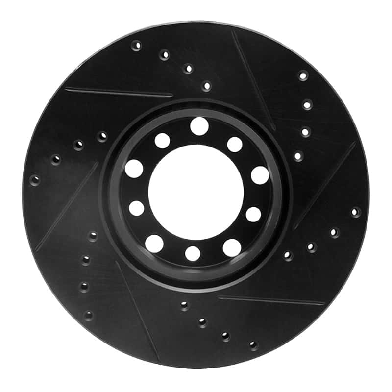R1 Concepts — R1 79-85 Mercedes-Benz 380SL Front Left Drilled & Slotted Black Brake Rotor
R1 Brake Rotor Drill - view 5