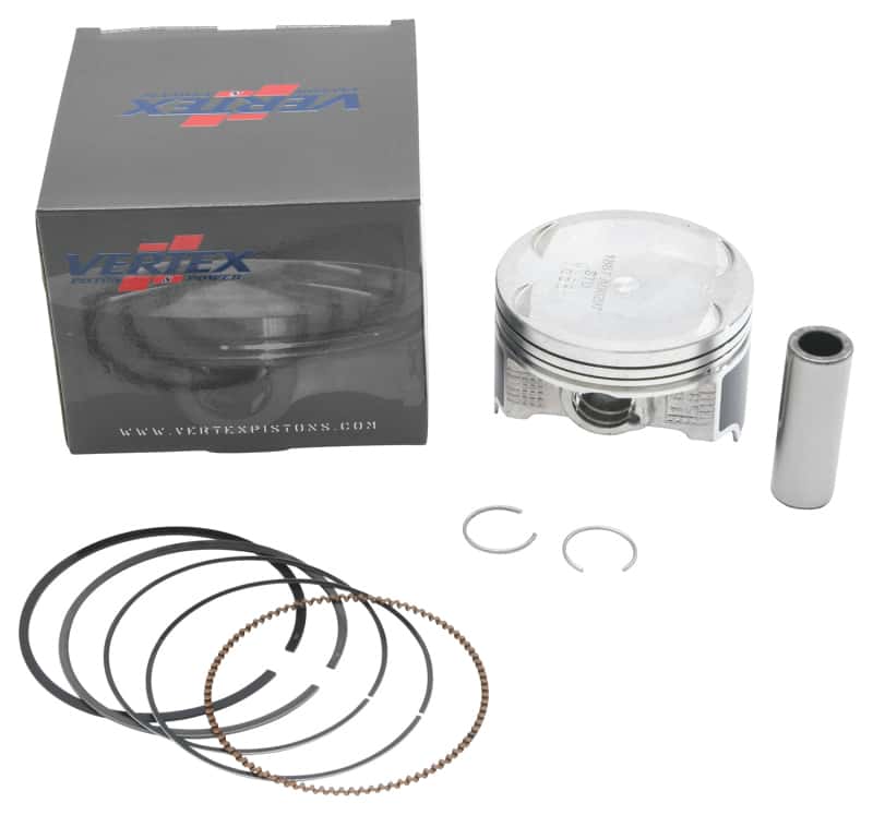 Vertex Pistons — Vertex Piston 04-09 Kawasaki KFX 700 V-Force 700cc Cast Replica Piston Kit - view 4