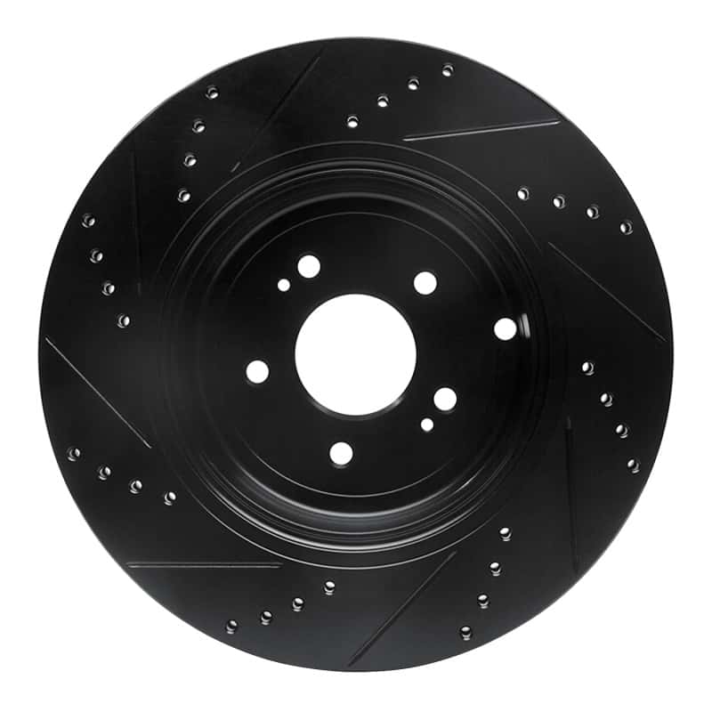 R1 Concepts — R1 18-25 Genesis G70 Rear Right Drilled & Slotted Black Brake Rotor
R1 Brake Rotor Drill - view 5