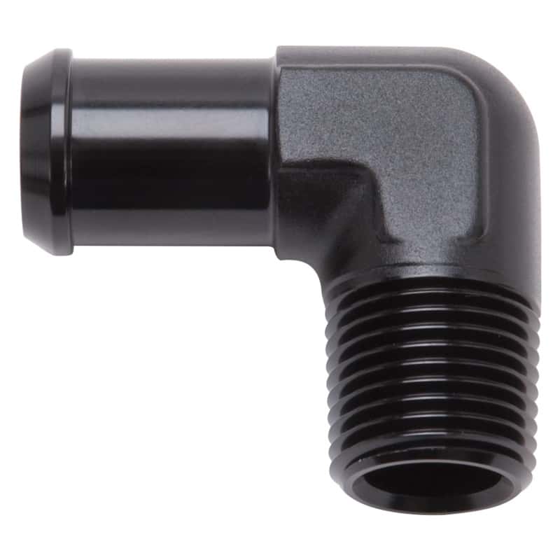 Edelbrock — Edelbrock Hose End 90-Deg 1/2In NPT to 1/2In Barb Black Anodize
KIT PARTS - view 1