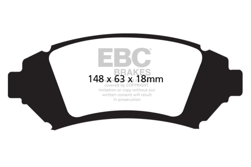 EBC — EBC 05 Buick Le Sabre (FWD) 3.8 (16in Wheels) Greenstuff Front Brake Pads
Disc Brake Pad - view 1