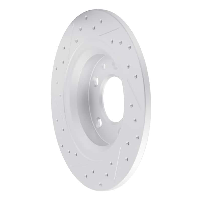 R1 Concepts — R1 98-15 Ford Fusion Rear Right Drilled & Slotted Geo-Carbon Rotor - view 4
