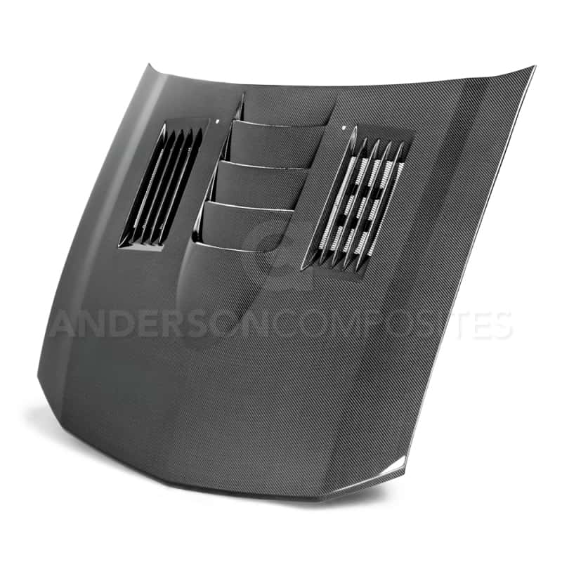 Anderson Composites — Anderson Composites 05-09 Ford Mustang Type-SS Hood - view 1