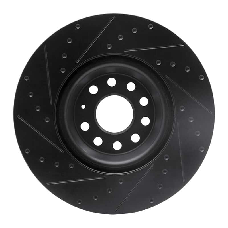 R1 Concepts — R1 2022+ Volkswagen GTI Mk 8 Front Right Drilled & Slotted Black Brake Rotor
R1 Brake Rotor Drill - view 5