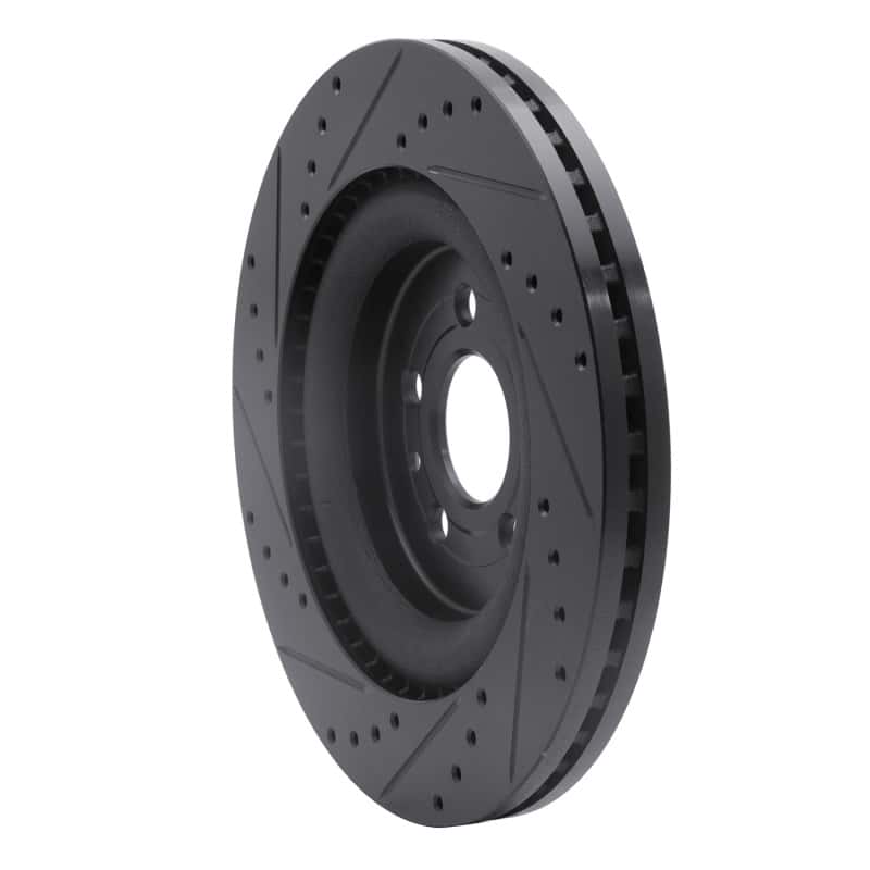 R1 Concepts — R1 13-19 Ford Flex Front Right Drilled & Slotted Black Brake Rotor
R1 Brake Rotor Drill - view 4