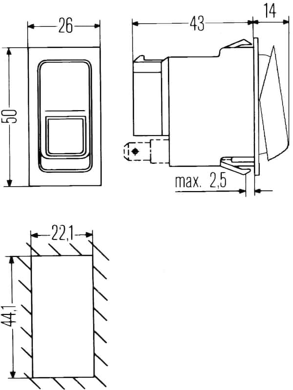 Hella — Hella Switch On/Off Hazard Warning 10A - view 5