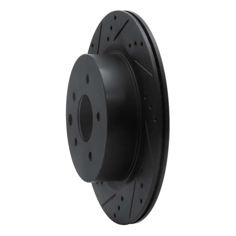 R1 Concepts — R1 05-25 Infiniti EX37 Rear Left Drilled & Slotted Black Brake Rotor
R1 Brake Rotor Drill - view 2