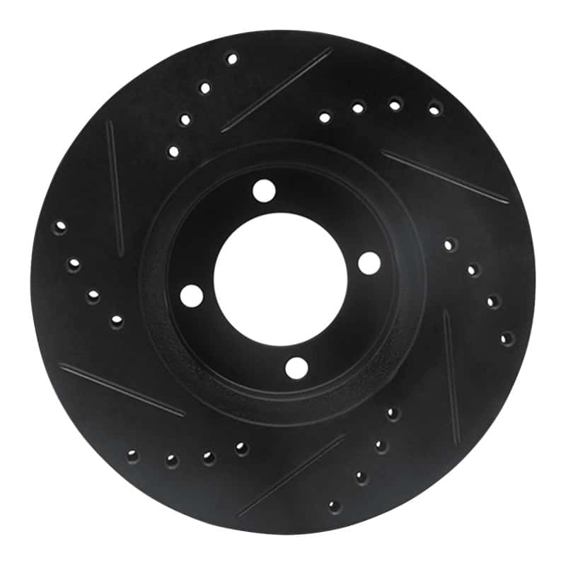 R1 Concepts — R1 84-87 Toyota Corolla (US/Canada) Front Right Drilled & Slotted Black Brake Rotor
R1 Brake Rotor Drill - view 5