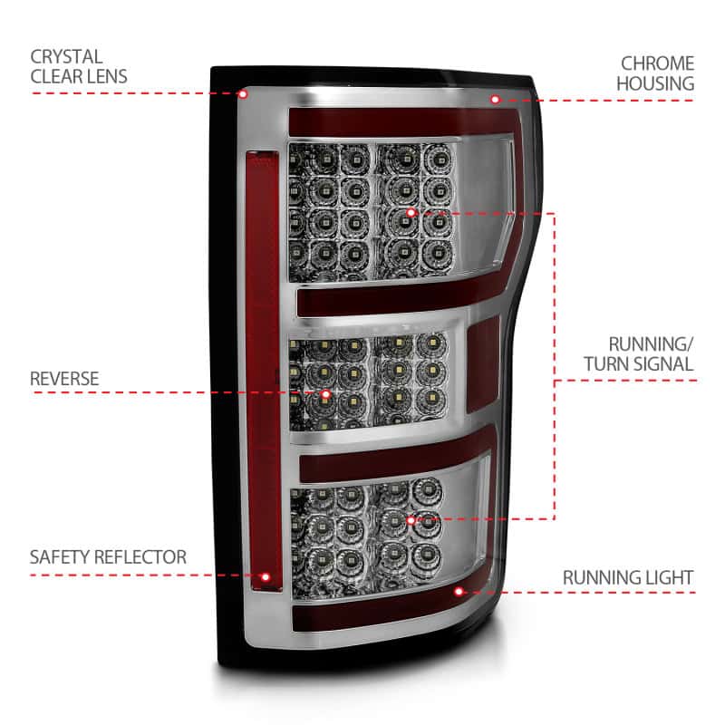 ANZO — ANZO 18-19 Ford F-150 LED Taillights Chrome
Tail Light Set
LED Taillights - view 9