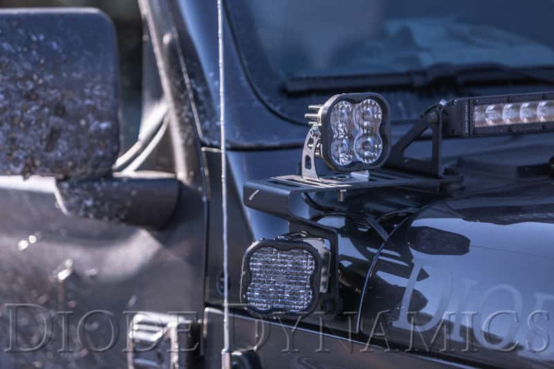 Diode Dynamics — Diode Dynamics 18-21 Jeep JL Wrangler/Gladiator SS3 Cowl LED Bracket Kit - White Sport - view 11