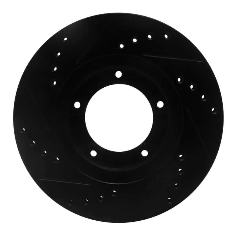 R1 Concepts — R1 95-04 Toyota Tacoma Front Right Drilled & Slotted Black Brake Rotor
R1 Brake Rotor Drill - view 5