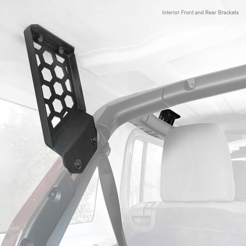 Go Rhino — Go Rhino 19-22 Jeep Wrangler JLU SRM Roll Bar Mount Kit - Tex. Blk
SRM Mount Kit - view 3