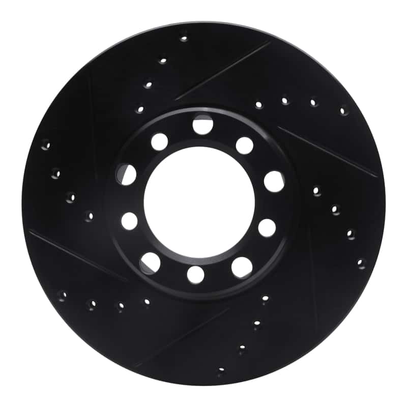R1 Concepts — R1 72-80 Mercedes-Benz 280SE Front Left Drilled & Slotted Black Brake Rotor
R1 Brake Rotor Drill - view 1