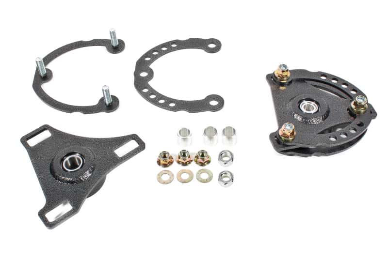 BMR Suspension — BMR 15-17 S550 Mustang Caster Camber Plates - Black Hammertone - view 1