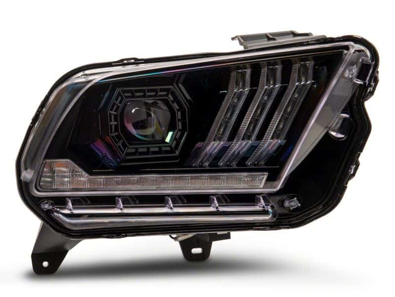 Raxiom — Raxiom 13-14 Ford Mustang LED Projector Headlights SEQL Turn Signals- Blk Housing (Clear Lens)
Headlights - view 2