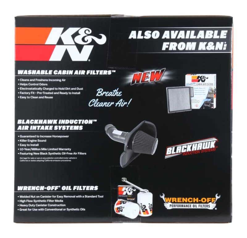 K&N Engineering — K&N 19-20 Jeep Cherokee L4-2.4L Performance Air Intake Kit
Performance Air Inta
Air Intake System - view 11