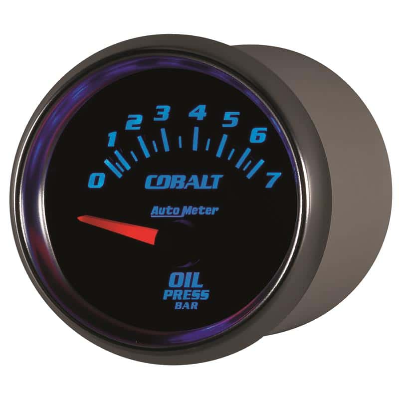 AutoMeter — Autometer Cobalt 52mm 0-7 BAR Short Sweep Electric Oil Pressure Gauge
GA 2" OILP 7BAR E CB - view 5
