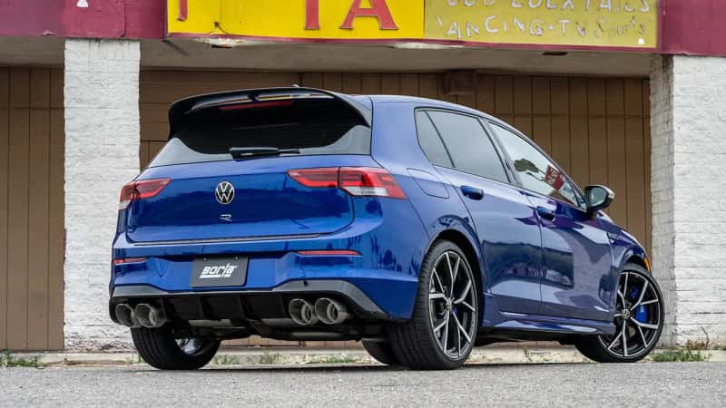 Borla — Borla 22-25 Volkswagen Golf R S-type Cat-Back Exhaust - Dual 4.5in Stainless Brushed Tips w/ Logo
Cat-Back System - view 3
