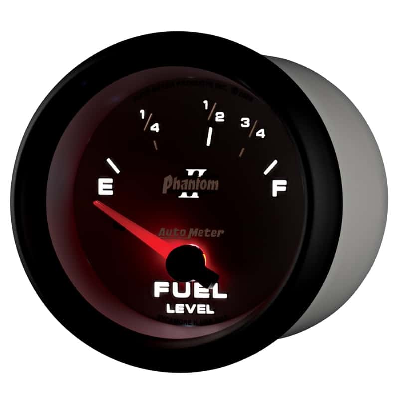 AutoMeter — Autometer Phantom II 2-5/8in / 73 Ohms Empty - 10 Ohms Full Electrical Fuel Level Gauge
2-5/8" FUEL LEVEL, 7 - view 9