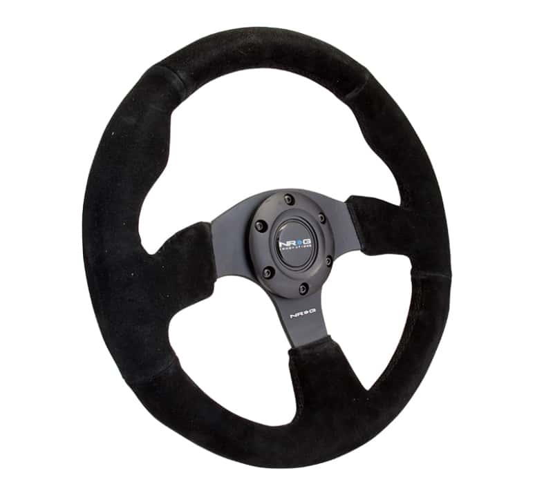 NRG — NRG Reinforced Steering Wheel (320mm) Suede w/Black Stitch - view 2